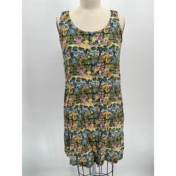 Vintage Guy Buffet Collection by Reyn Spooner Shift Dress Sz S Zoo Print - Picture 1 of 5